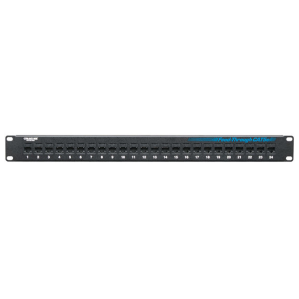 Black Box Cat5E Feed-Through Patch Panel, Unshield JPM808A-R2